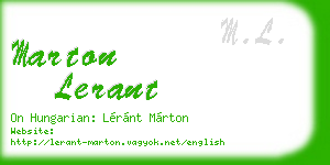 marton lerant business card